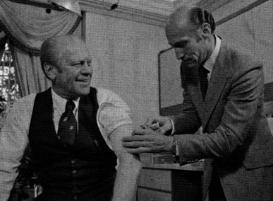 President Ford geht bei Schweinegrippe mit gutem Beispiel voran President Ford geht bei Schweinegrippe mit gutem Beispiel voran